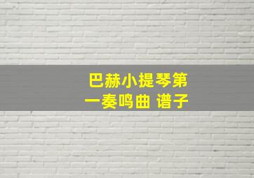 巴赫小提琴第一奏鸣曲 谱子